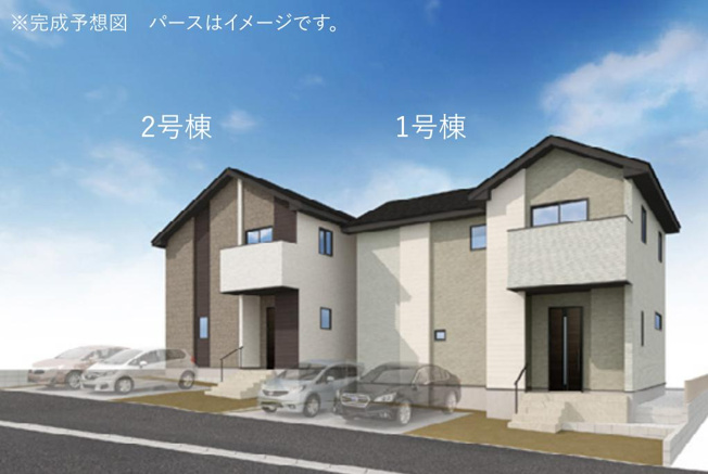 【外観】 | 取手市ゆめみ野5期　新築戸建　1号棟 | ゆめみ野駅徒歩3分で通勤・通学も安心です(*^^*)