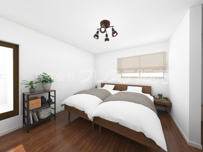 【洋室】 | 奈良市六条西１丁目の新築一戸建 全４区画 | Ｂ号地２階洋室（主寝室）完成イメージ
