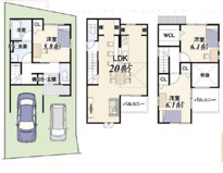 高槻市安満中の町新築戸建２号地の画像