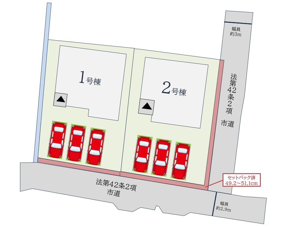 久留米市白山町1期の区画図