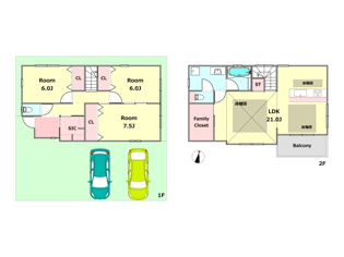 神戸市灘区高尾通1丁目新築一戸建ての間取り