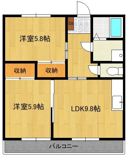 アークフォーユー宗像自由ヶ丘の間取り