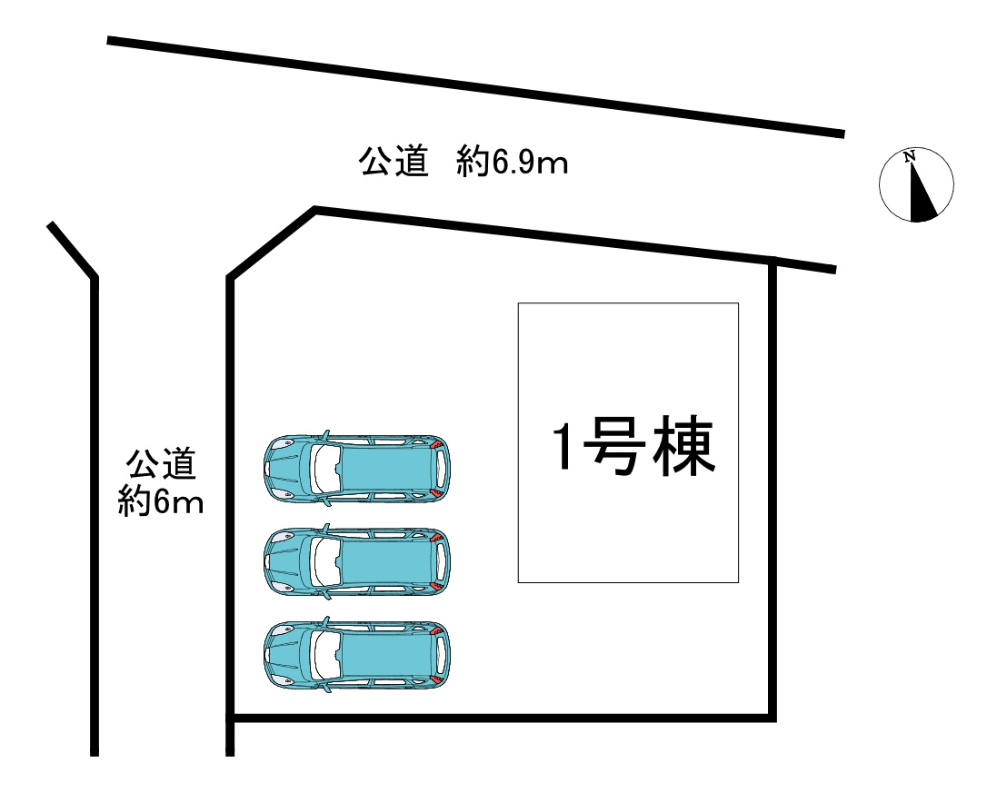 知多市南粕谷3丁目　全1棟の区画図|全1区画分譲地♪