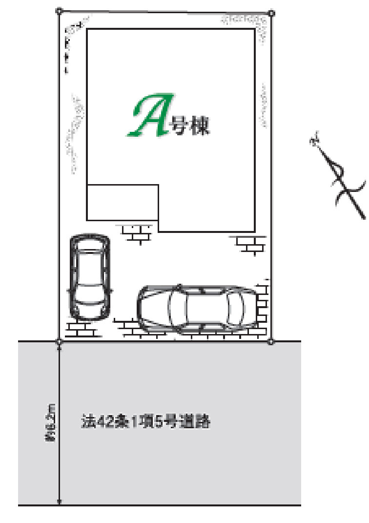川越市砂新田６期　新築一戸建て　A号棟の区画図|A号棟
