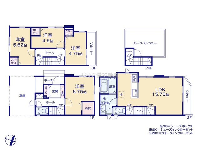 《仲介手数料無料》中央区本町東５丁目6-16新築一戸建てジオヴィスタの間取り