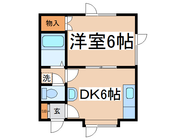 サンライズ山形屋Ⅱの間取り