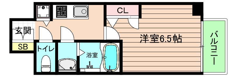 大阪市都島区都島北通２丁目の賃貸マンションの間取り