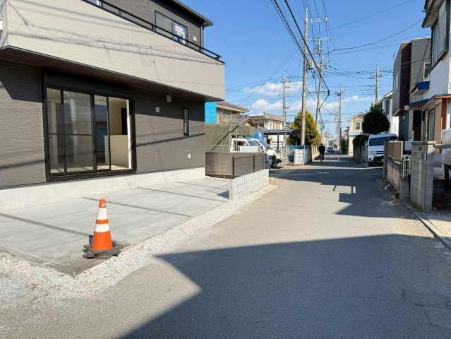 川越市砂新田　7期　新築一戸建ての前面道路含む現地写真|前面道路含む現地写真です