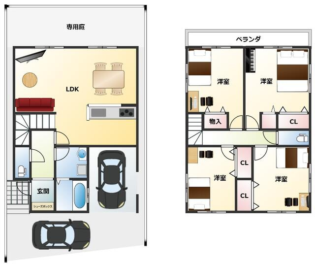 明石市魚住町西岡　中古戸建の間取り|4LDKです。