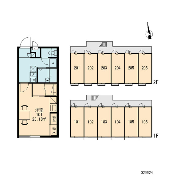 レオパレスコムティの区画図|画像3