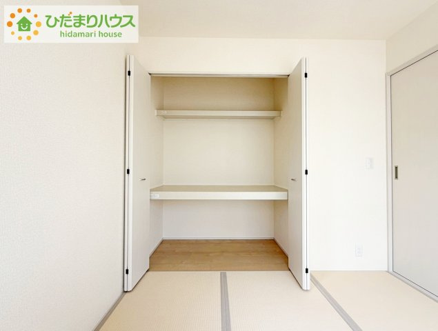 いわき市泉町滝尻第2　新築戸建　7号棟の収納|"和室にも大容量のクローゼット完備！
お布団やお子様のおもちゃなどがスッキリ収納できますね(^^♪"