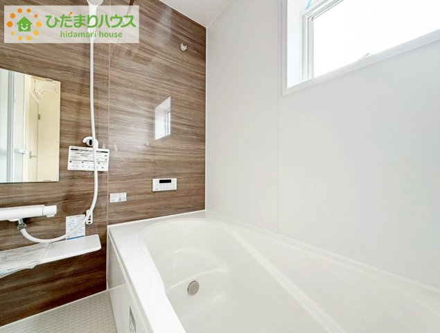 いわき市泉町滝尻第2　新築戸建　7号棟の浴室|大人が足を伸ばしても十分な広さ！一人でゆっくりくつろぐ時間も大切です！