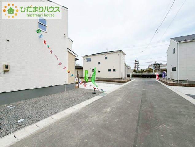 いわき市泉町滝尻第2　新築戸建　7号棟の前面道路含む現地写真|耐震・制震の家！！大切なご家族を自然災害からお守りします！！