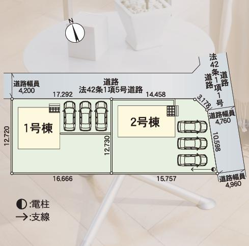 鉾田市舟木第1　新築戸建　1号棟の区画図