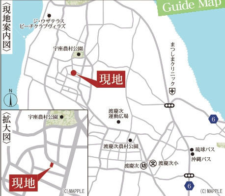 読谷村宇座　第2（限定1棟）の地図|地図♪