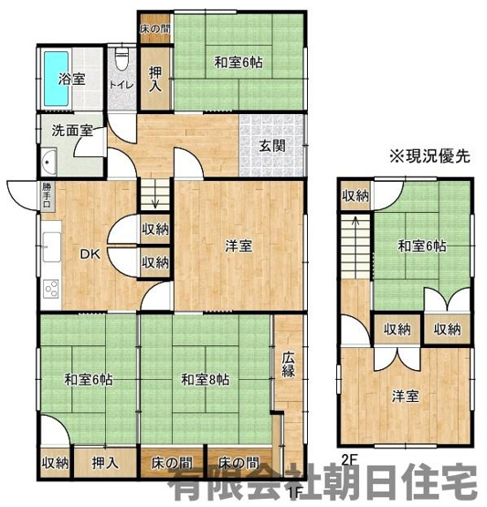 【間取り】 | 山代町中古戸建 | 1Fはゆったりした間取りです