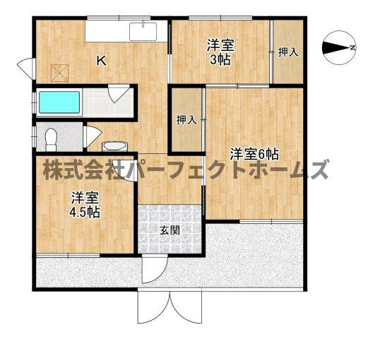 成美町平屋　賃貸の間取り