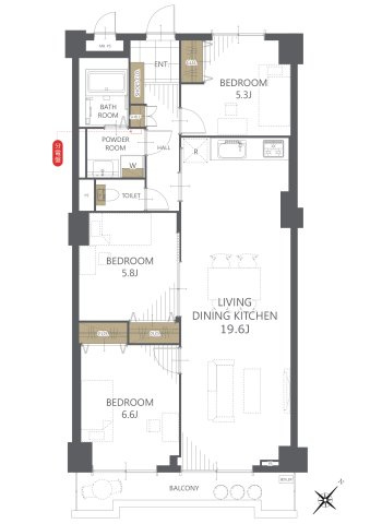 【間取り】ハイマート横浜 