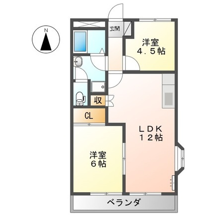 エスポワール祇園Aの間取り