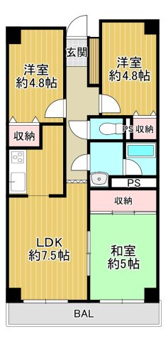 -三丁目不動産-　ダイアパレスビッグウィング深谷の間取り