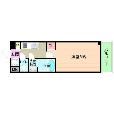 大阪市都島区中野町３丁目の賃貸マンションの間取り