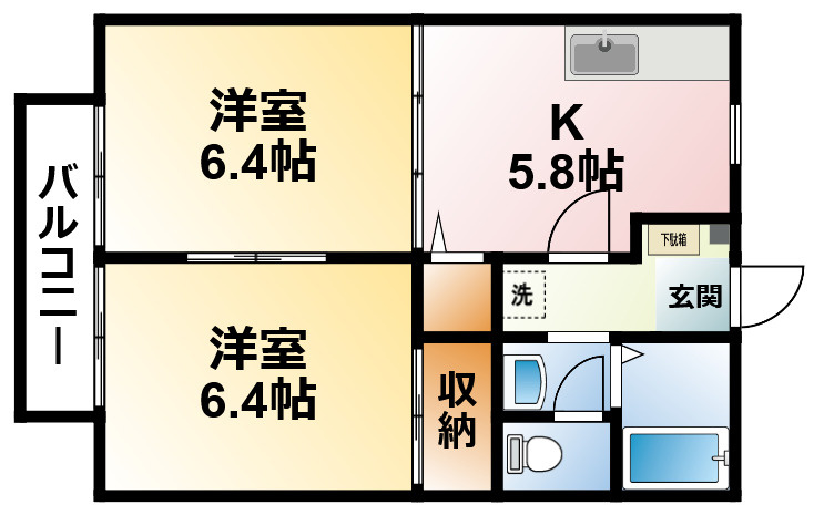 ウィステリアＣの間取り