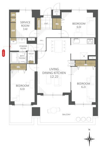 【間取り】丸美ロイヤル築地 