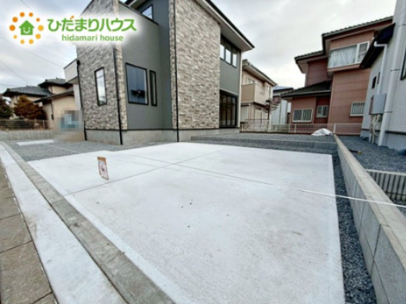 【駐車場】 | 水戸市元吉田町5期　新築戸建　1号棟 | マイホームなら駐車場代がかかりません。しかも、自宅の駐車場で洗車が出来ます！今までコイン洗車に行っていた手間も省けて、節約にも繋がります(^^♪