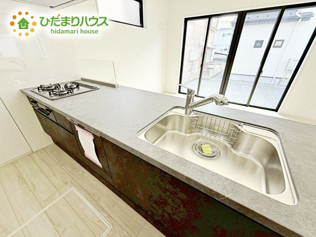 【キッチン】 | 水戸市元吉田町5期　新築戸建　1号棟 | ママのことを考えた、ゆとりあるキッチンスペースで、お料理がもっと楽しくなっちゃいますね(^^♪