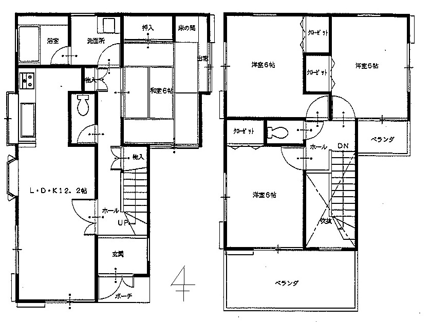 金子貸家（大沼）の間取り