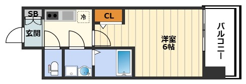 エスリードレジデンスグラン大阪福島ノースの間取り