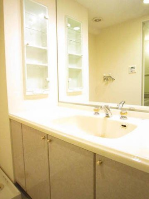 【洗面所】 | コンフィール日本橋アクアシティ | 忙しい朝には欠かせない洗面所です