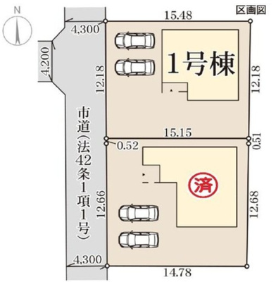 【区画図】 | リーブルガーデン中区雄町第7①号棟
