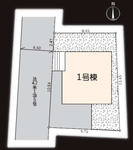 “未来が動く街”上瀬谷町｜花博・再開発に隣接｜17.5帖LDK×南向きバルコニー｜敷地120㎡の長期優良住宅★仲介手数料無料★の区画図|敷地約120㎡のゆとりある整形地。駐車スペースも確保され、建物とのバランスも良好。プライバシー性と使い勝手を両立した配置計画です。