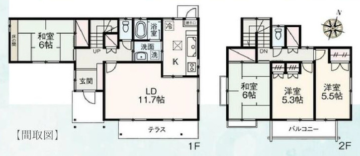 厚木市毛利台1丁目　中古戸建の間取り
