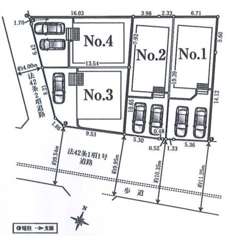 川越市寺尾第17　新築一戸建て　1号棟の区画図|１号棟