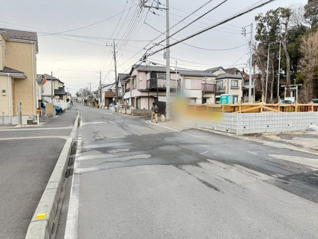 川越市寺尾第17　新築一戸建て　1号棟の前面道路含む現地写真|撮影済み