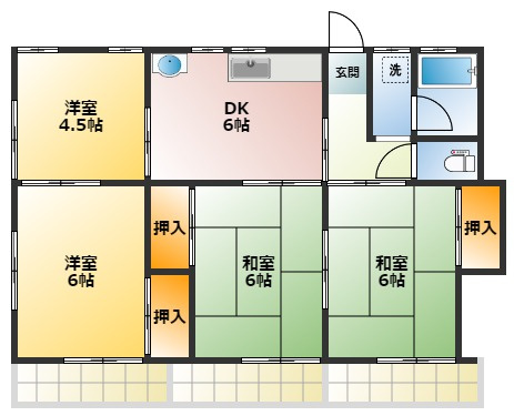 三鷹市井口１丁目のアパートの間取り