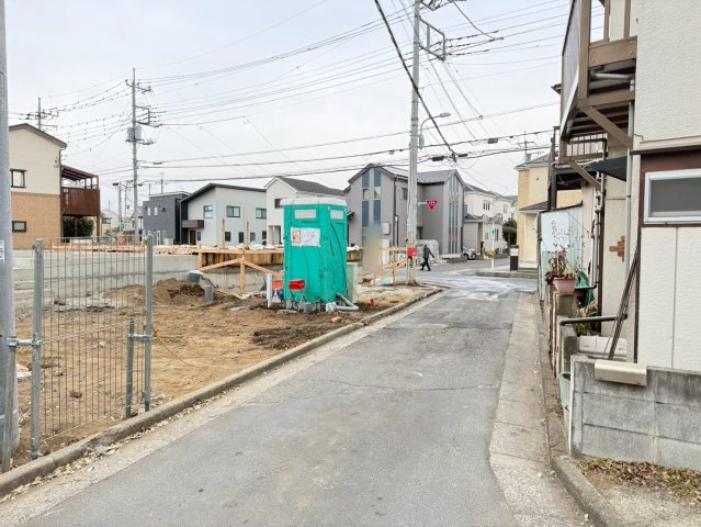 川越市寺尾第17　新築一戸建て　4号棟の前面道路含む現地写真|撮影済み