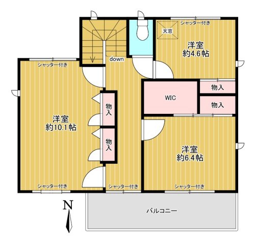 新曽中古戸建の間取り|3階