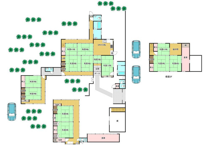 【間取り】 | 北葛城郡上牧町大字上牧　中古戸建 | 時間がゆっくり流れるような落ち着いた空間♪　古民家再生や事業利用をご検討の方にいかがでしょうか(^^)/