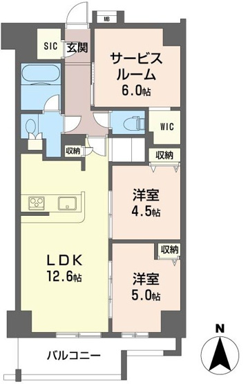【間取り】 | ツインズ国立Ⅱ
