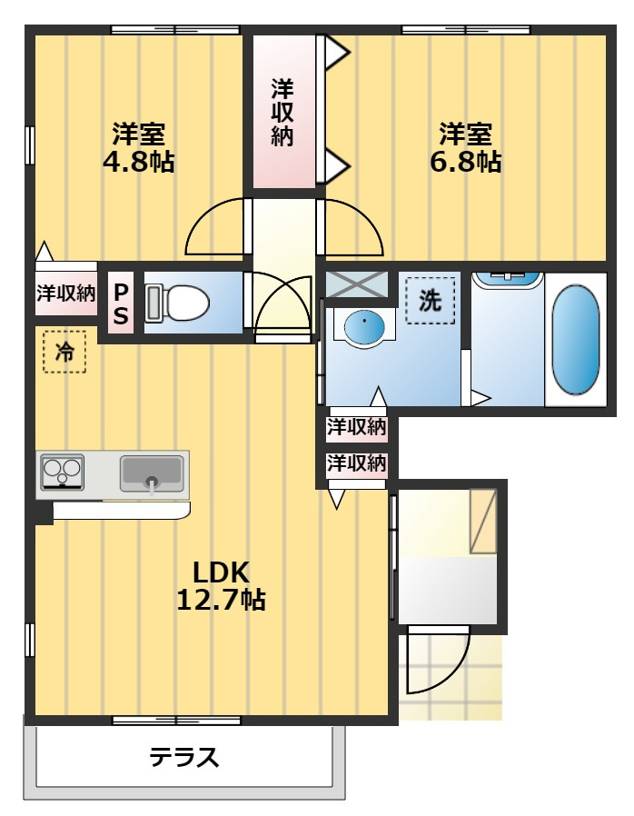 コンフォートエクセルピアBの間取り