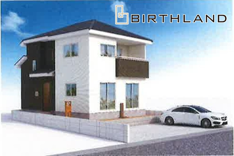 新築戸建・新築建売　郡山市安積町笹川　安積第三小・安積第二中の外観パース|完成予想図　2026年9月完成予定です！