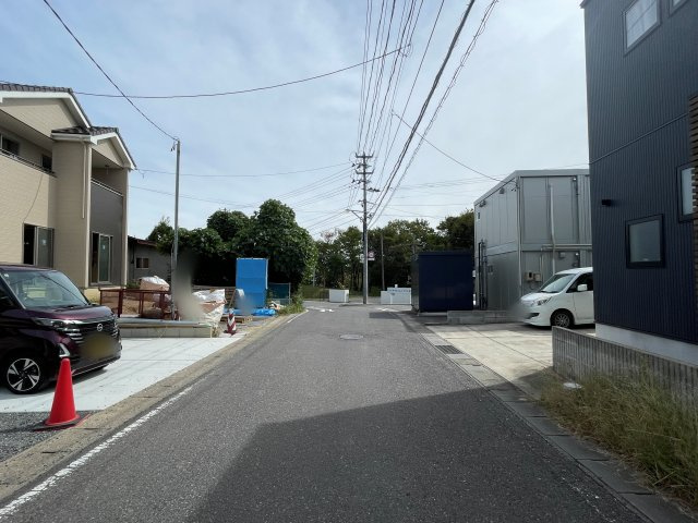 新築戸建・新築建売　郡山市安積町笹川　安積第三小・安積第二中の前面道路含む現地写真