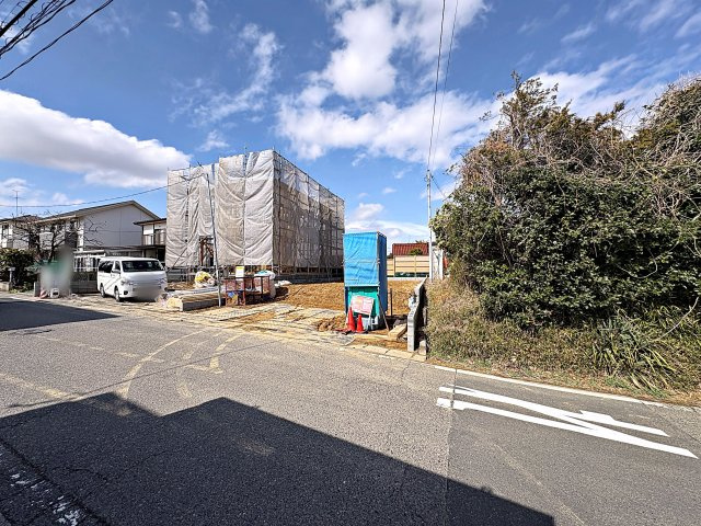 新築戸建・新築建売　郡山市安積町笹川　安積第三小・安積第二中の前面道路含む現地写真