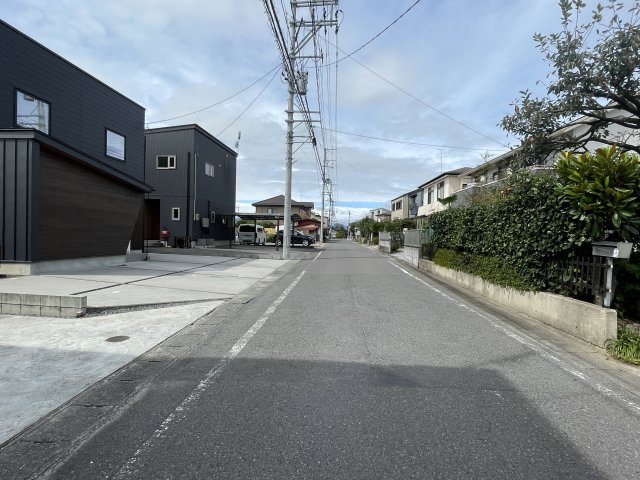 新築戸建・新築建売　郡山市安積町笹川　安積第三小・安積第二中の前面道路含む現地写真