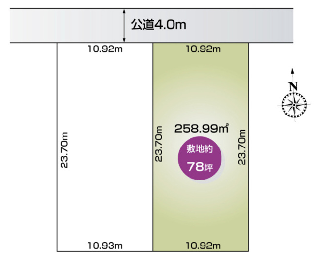【区画図】 | 行田市大字谷郷　新築戸建　全2棟　2号棟