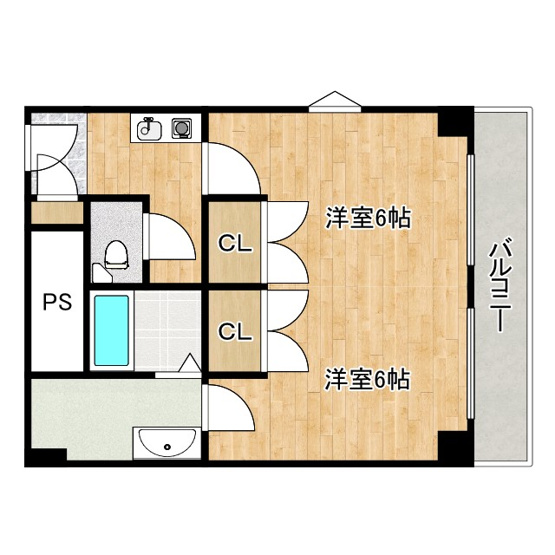 【間取り】 | アバンティ貝塚2