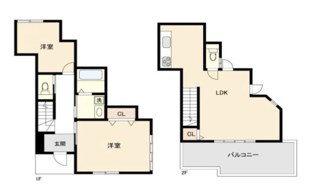 森の中の住宅　投資用物件　オーナーチェンジの間取り|B